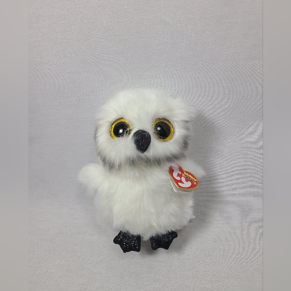 Ty Beanie Boos -AUSTIN THE OWL WHITE  6" New with tags